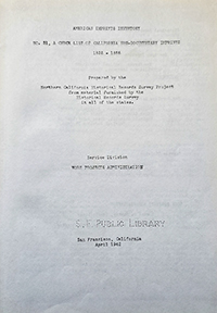Cover of AII's California Imprints 1839-55
