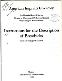 AII Description of Broadsides Manual