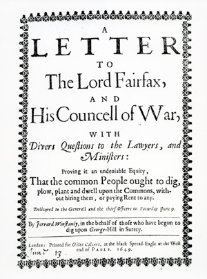 English Diggers writing