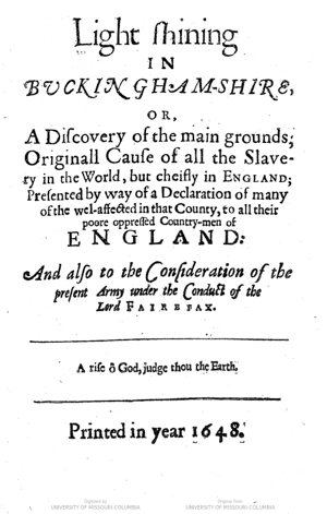 English Diggers writing