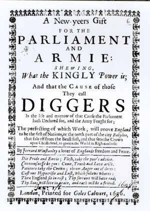 English Diggers writing