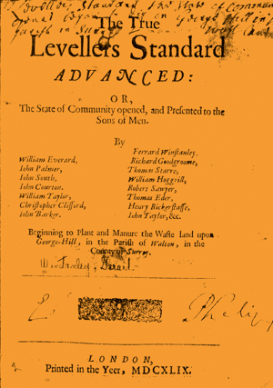English Diggers writing