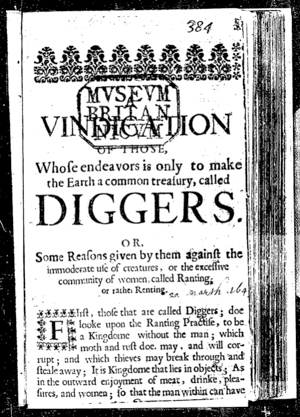 English Diggers writing