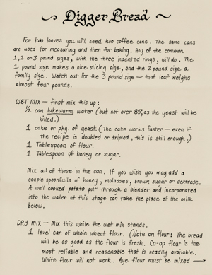 A Digger street sheet