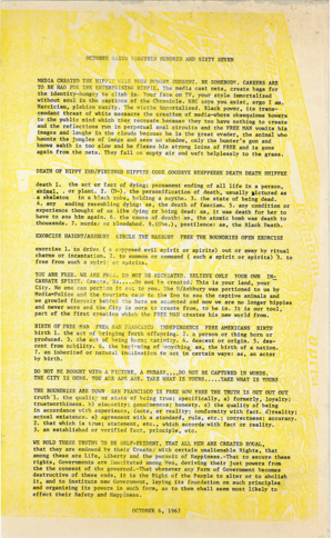 A Digger street sheet