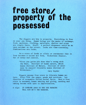 A Digger street sheet