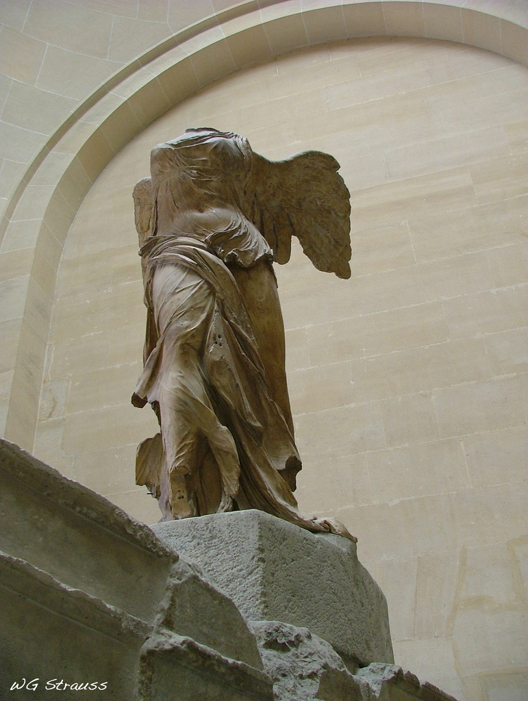 The Winged Victory of Samothrace, Louvre. The sculpture appears in JET's poem beginning �Clouds of sadness lifting.�